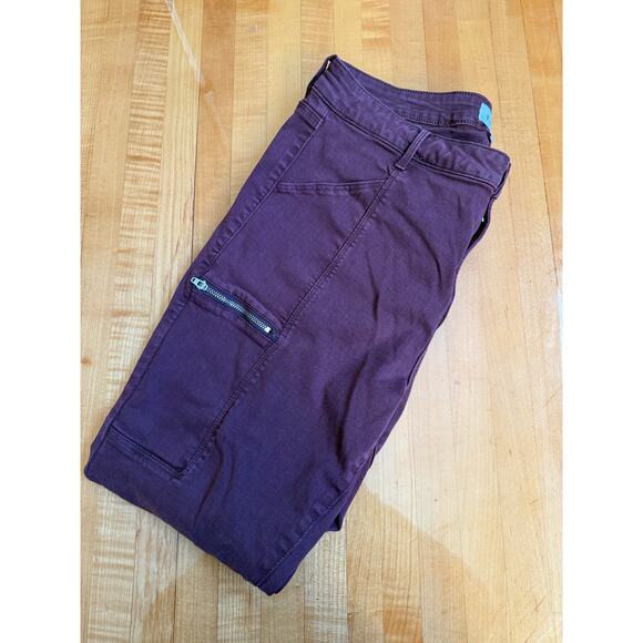 Pistola Burgundy Slim Ankle Pants with zippered pockets 32 Preloved - Picture 2 of 5